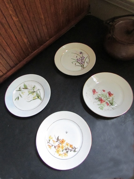 Haviland Limoges Botanical Luncheon Salad Plates – Set of 4
