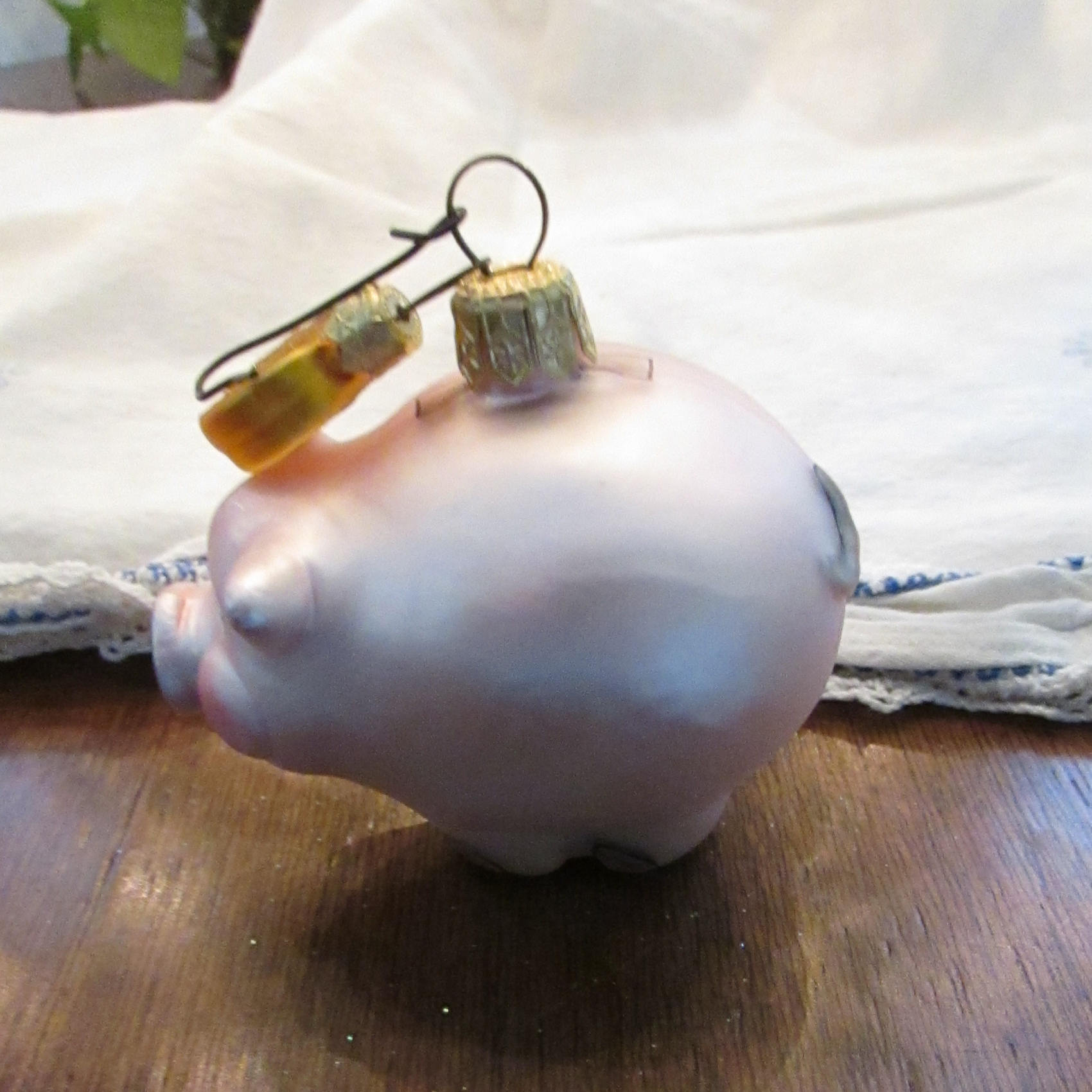Piggy Bank Ornament Blown Glass Pink Pig Bank Christmas Etsy Canada