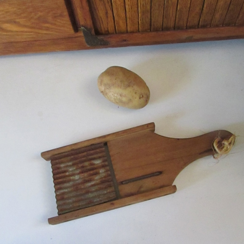Crinkle Cut Mandoline Vegetable Slicer Wood With Metal Blade Etsy