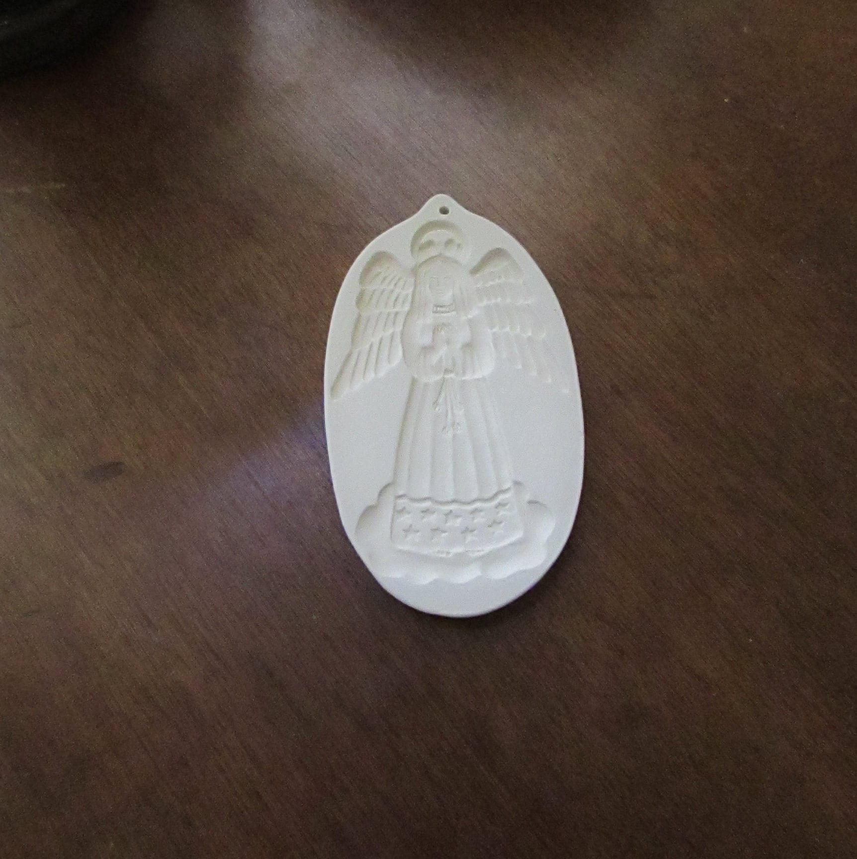 Angel Shortbread Angel Shortbread Mold – Tall Ivory Clay Christmas Angel Cookie Mold ...