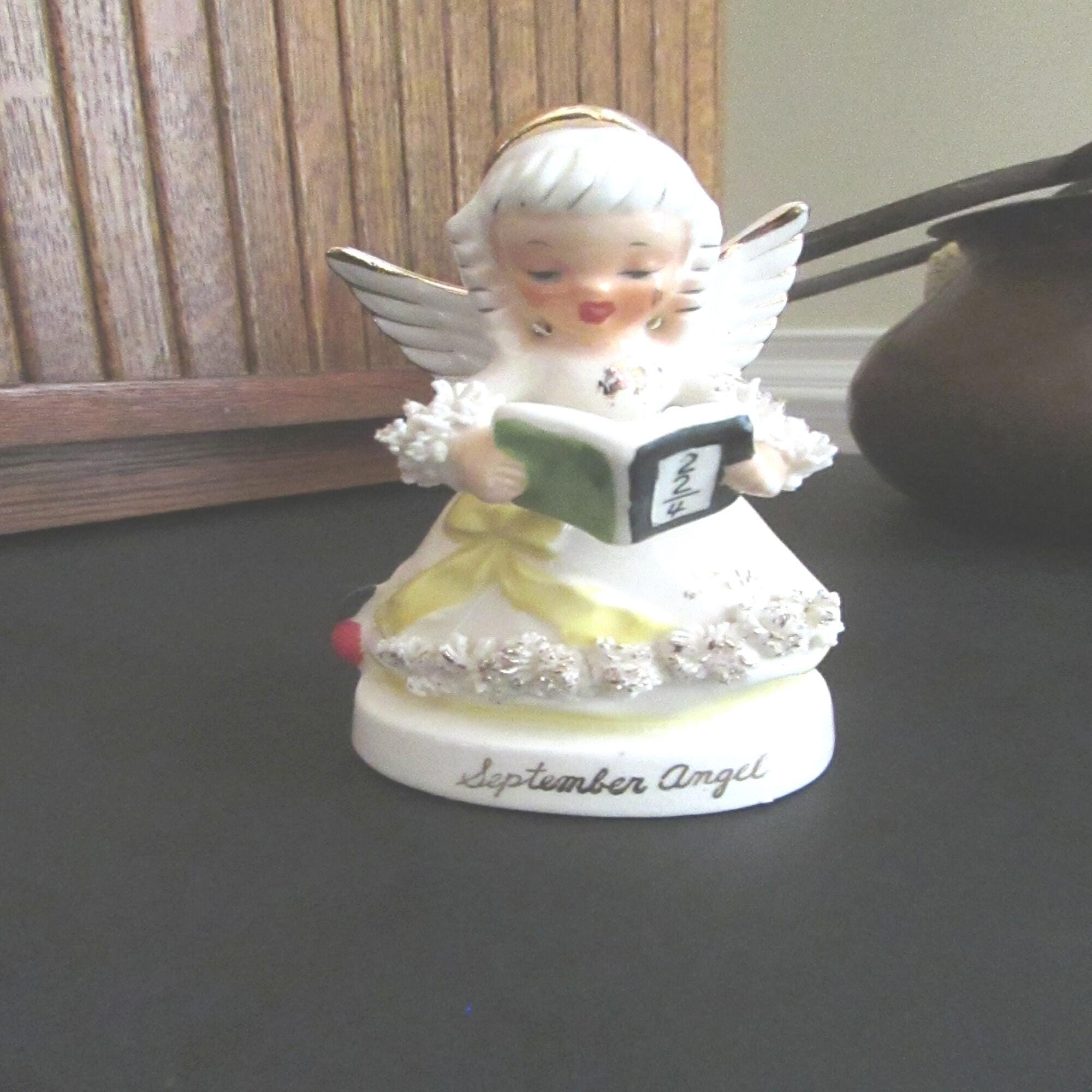 September Angel Figurine – Back to School Angel Holding Math Book