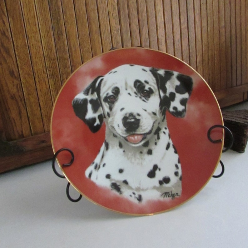 Dalmatian Collector Plate by Artist Linda Picken Black and Etsy