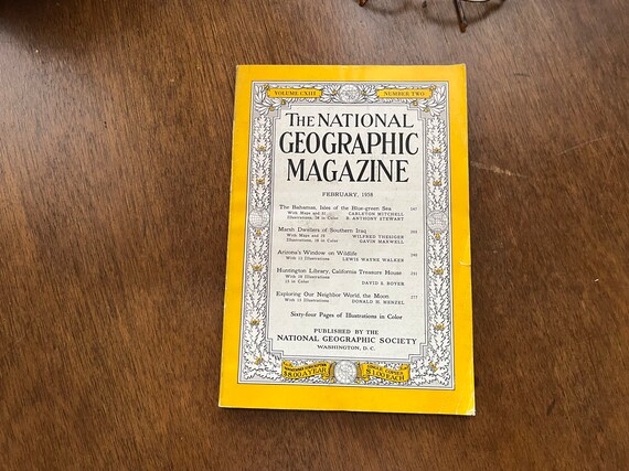 February 1958 Issue National Geographic Magazine – Bahamas