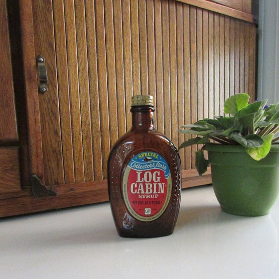Benjamin Franklin Log Cabin Syrup Bottle Bicentennial Etsy