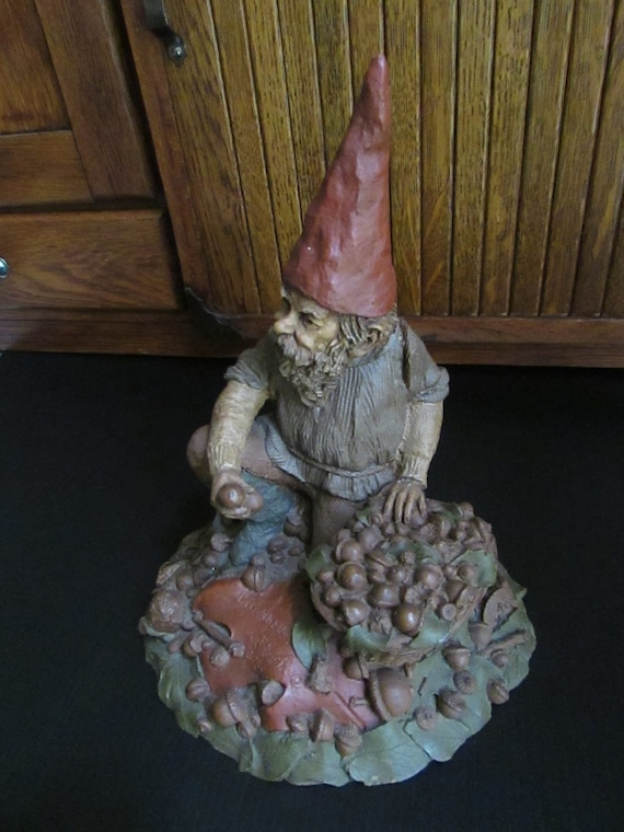 Franklin Gnome Statue- Tom Clark Gnome Collecting Acorns