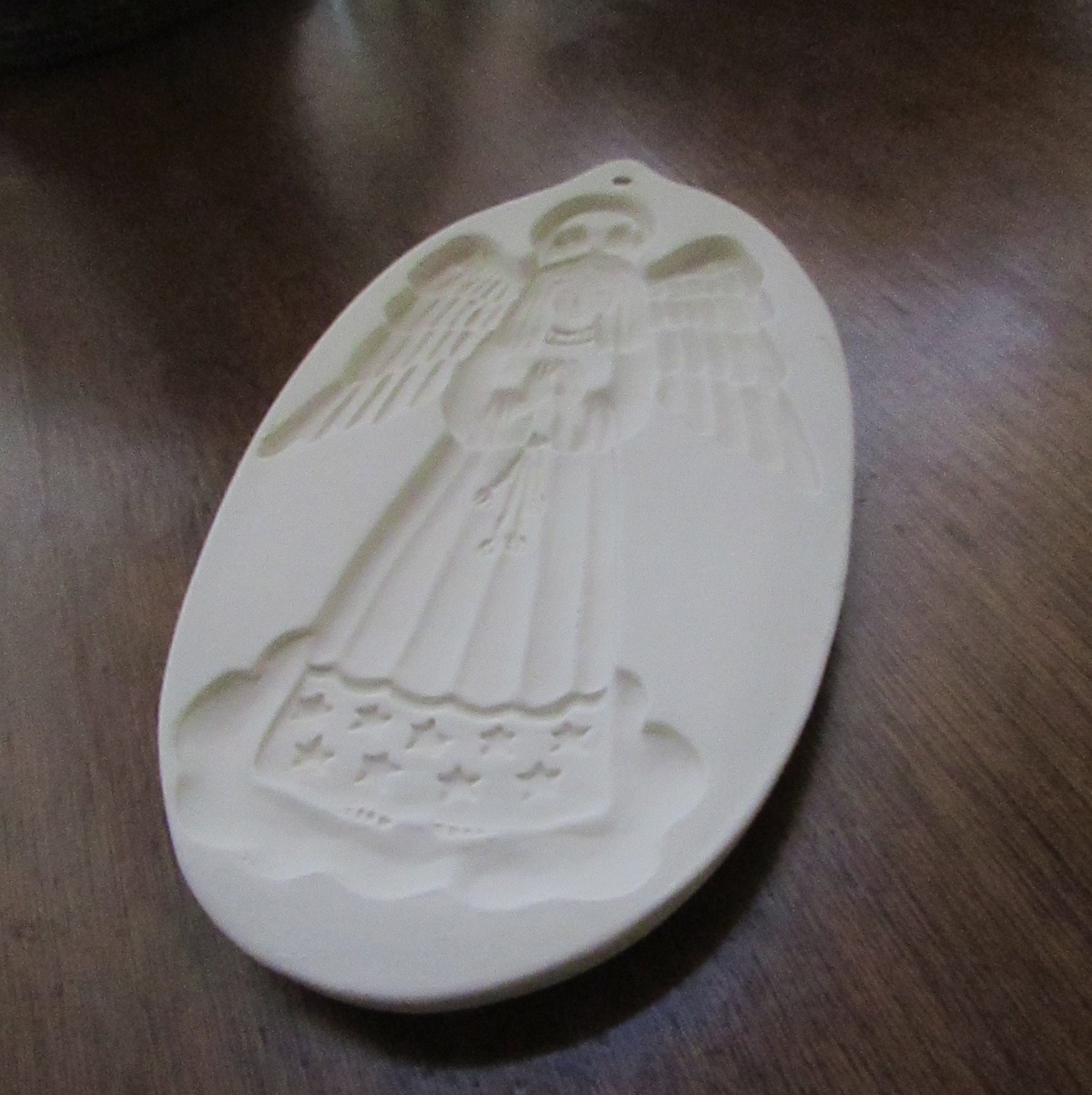 Angel Shortbread Angel Shortbread Mold – Tall Ivory Clay Christmas Angel Cookie Mold ...