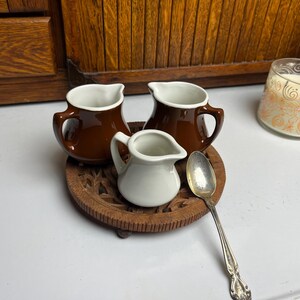 Hall Creamer Choice – Choose Brown or White/Ivory Cream Pitcher– Brown 196 – Vintage Hall Restaurant Ware