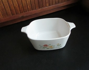 Autumn Meadow Petite Pan - Corning Ware P-43-B – Pink, Yellow & Blue Flowers -Discontinued Vintage Corning Ware Cookware – 1980s Kitchenalia