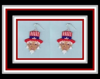 Uncle Sam Earring (PATTERN ONLY)
