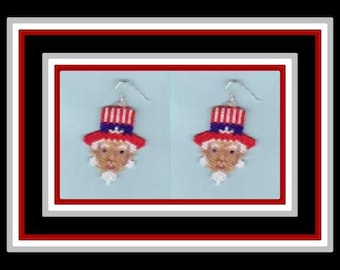 Uncle Sam Earring (PATTERN ONLY)