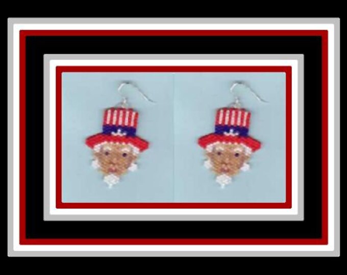 Uncle Sam Earring (PATTERN ONLY)