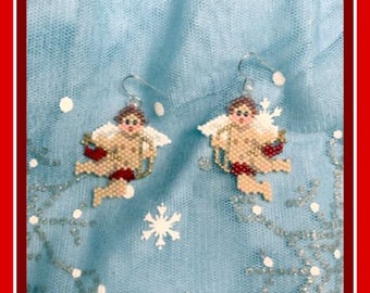 Sweetheart Cherub Beaded Earrings