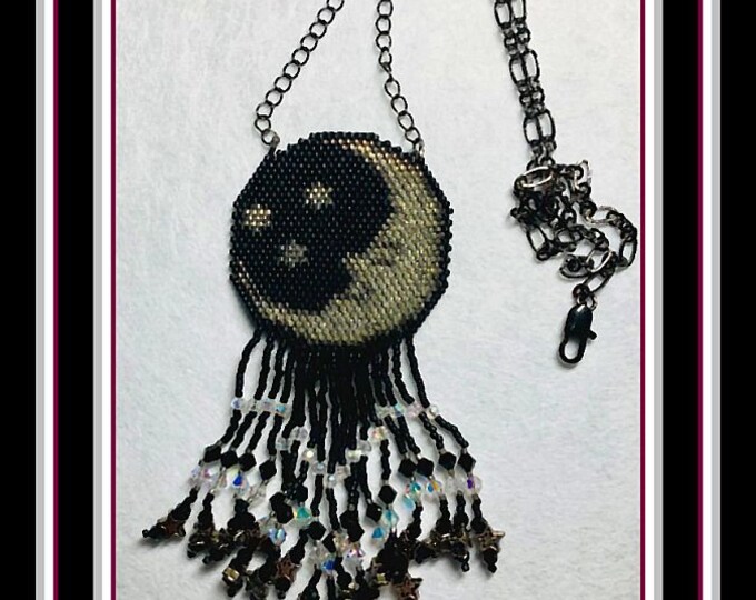 Sandman Beaded Moon Necklace