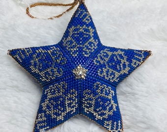 Virgo Beaded 3d Star Ornament