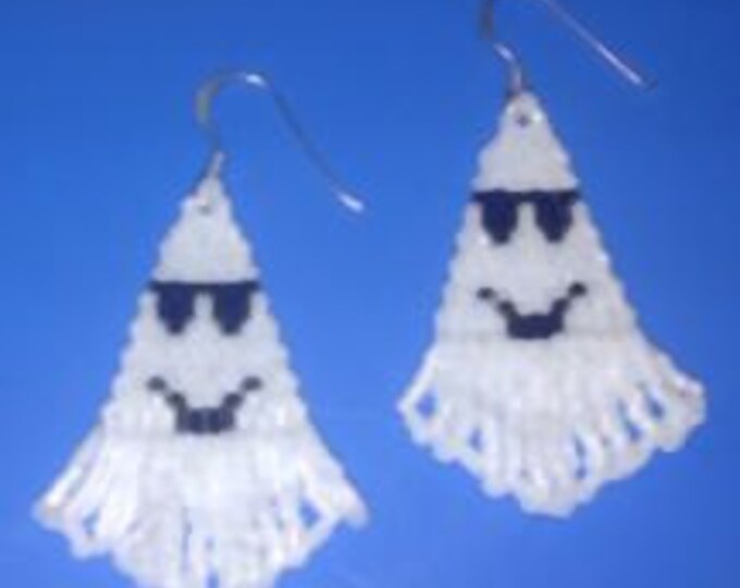Joe Cool Ghosts Beaded Earrings