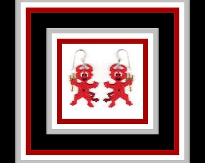 Little Devil Earring Bead Pattern (PATTERN ONLY)