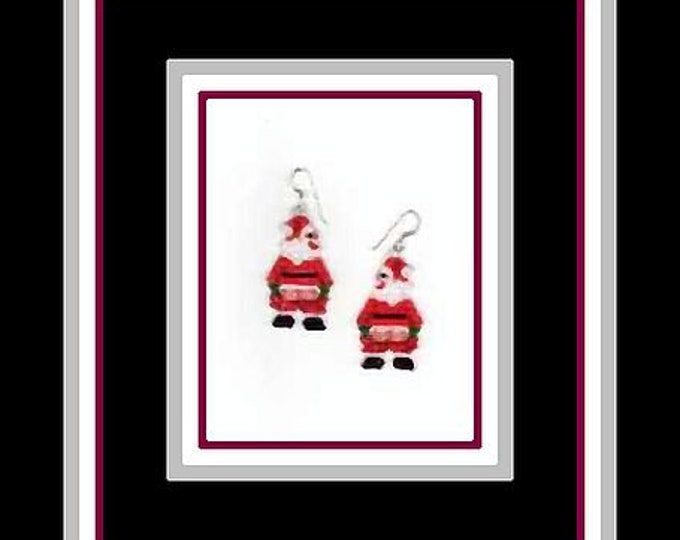 Mooning Santa Earring (PATTERN ONLY)