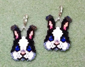 Happy Bunny Beaded Earrings