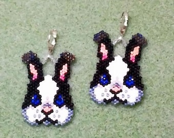 Happy Bunny Beaded Earrings