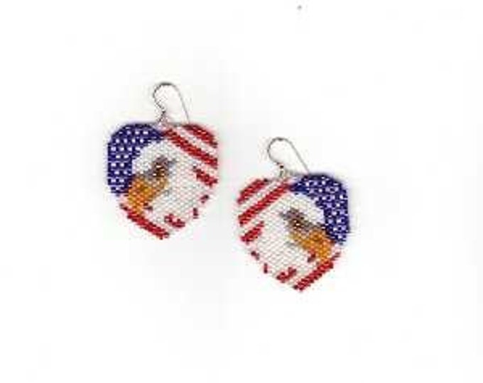 National Heart Beaded Earrings