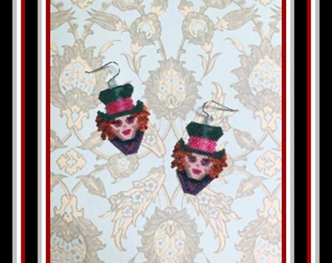 A Mad Hatter Beaded Earring