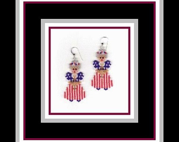 One Nation Lady Liberty Beaded Earrings