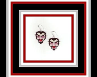 Dracula Earring Bead Pattern (PATTERN ONLY)