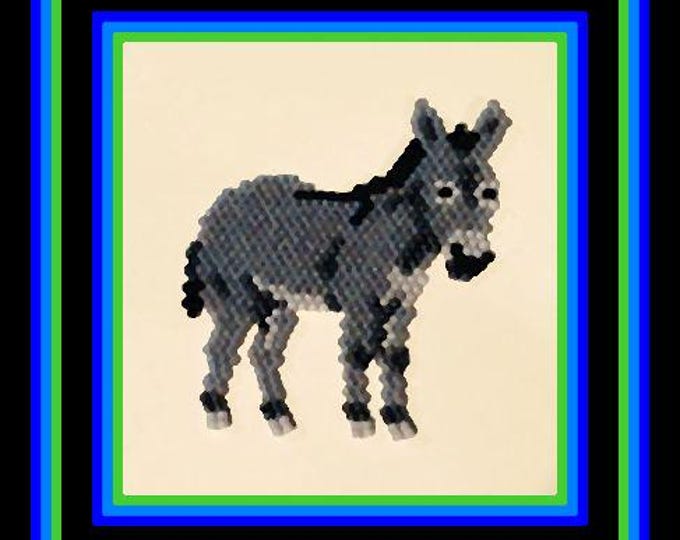 Donkey Brooch or Pendant Bead Pattern (PATTERN ONLY)