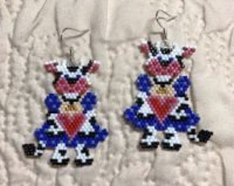 Country Cowgirl Handbeaded Earrings