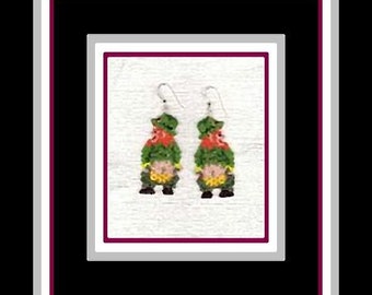 Naughty Little Mooning Leprechaun Earring Bead Pattern PATTERN ONLY