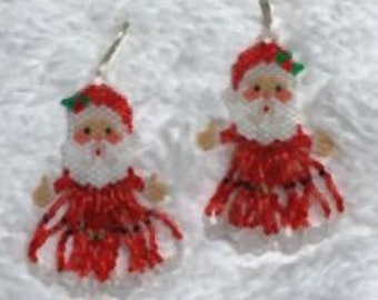 Jolly St Nick Beaded Earrings
