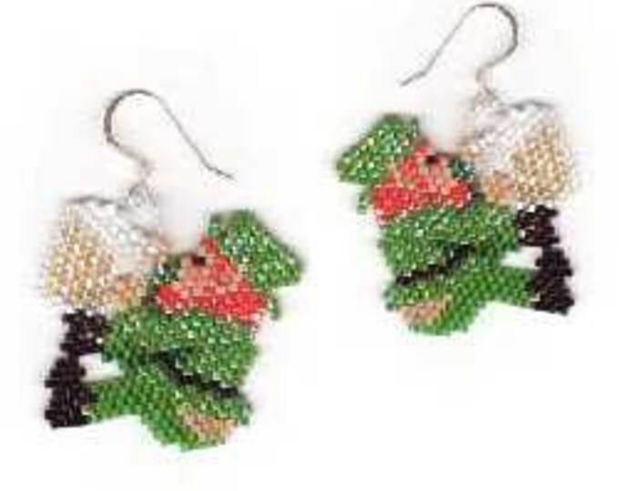 Thirsty Harvey Leprechaun Beaded Earrings