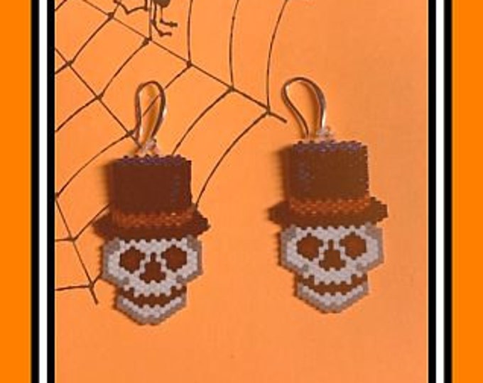 Skully Skeleton Beaded Earrings