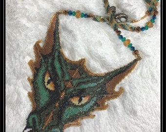 Dragon Head Beaded Bib Necklace