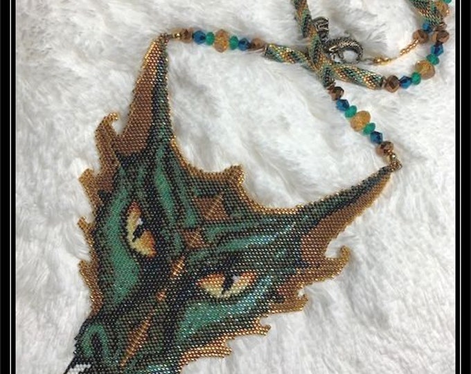 Dragon Head Beaded Bib Necklace