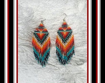 Watcher Beaded Dangle Earrings