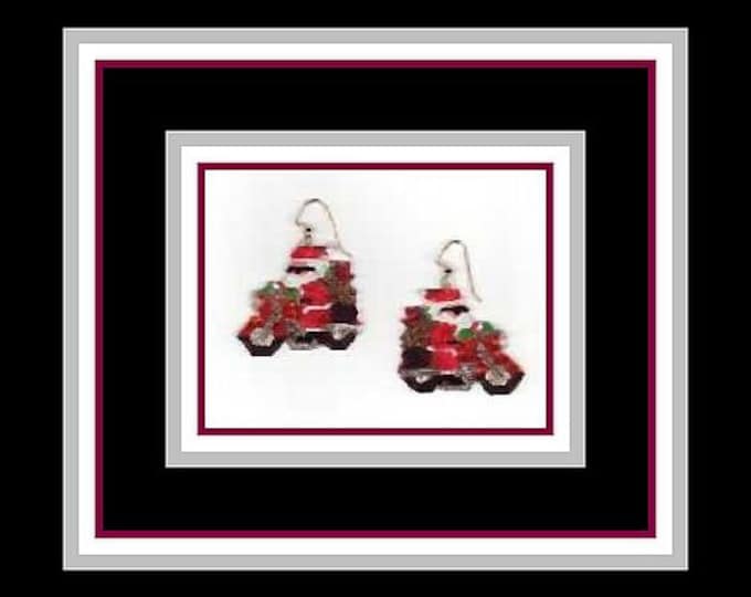 Biker Santa Earring (PATTERN ONLY)