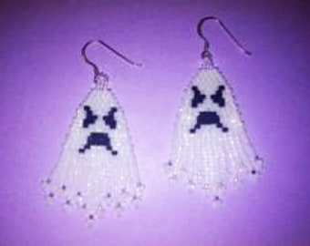 Grumpy Ghost Earring Bead Pattern (DIGITAL PATTERN ONLY)