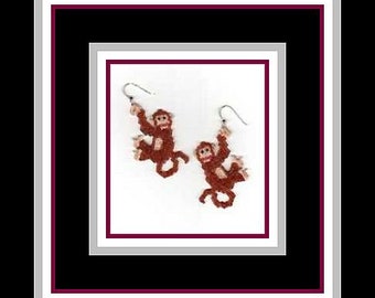 Monkeying Around Earring Bead Pattern (DIGITAL PATTERN ONLY)