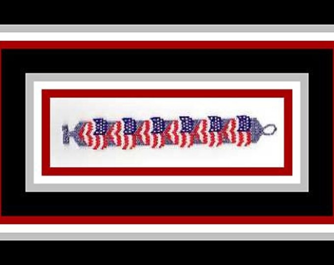 Blue Jean Patriot Bracelet (PATTERN ONLY)