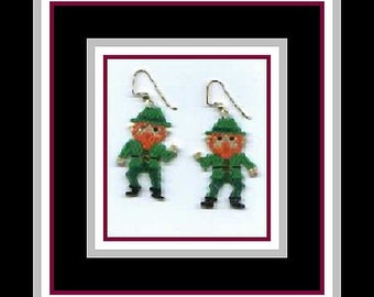 Little Dancing Leprechaun Earring Bead Pattern PATTERN ONLY