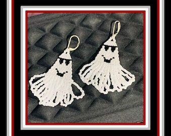 Joe Cool Ghost Beaded Earrings