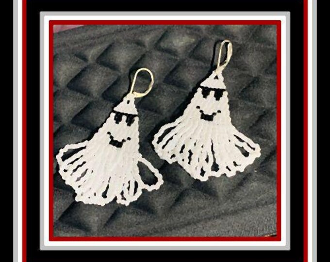 Joe Cool Ghost Beaded Earrings