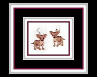 Poochihuahua Beaded Earrings