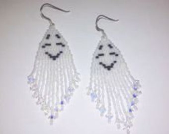 Happy Ghost Earring Bead Pattern (DIGITAL PATTERN ONLY)