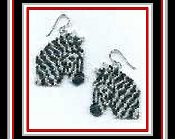 Zebra Earring Bead Pattern(PATTERN ONLY)
