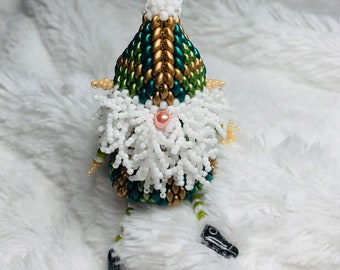 Beaded Elf Mini Vessel Ornament