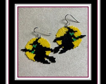 Witch's Moon Earring Bead Pattern (PATTERN ONLY)
