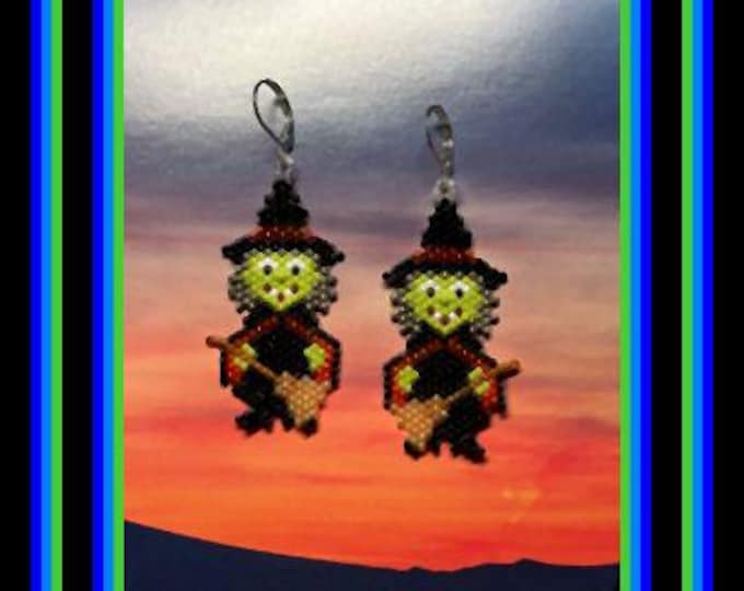 Witch Tina Earring Bead Pattern (PATTERN ONLY)