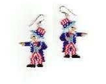 Uncle Sam Wants YOU Beaded Earrings